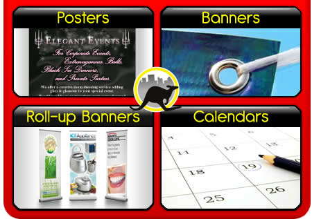 Poster Printers, Banner Printers, Calendar Printers, Roll-up Banners